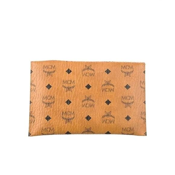 NIB - MCM Visetos Envelope Clutch In Cognac - Picture 2 of 2